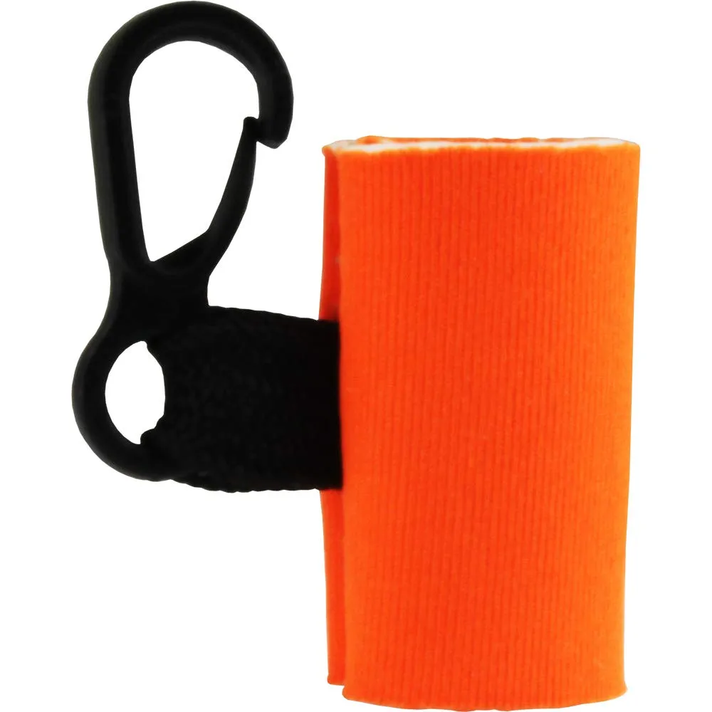 10 Orange Clip-On Neoprene Sleeves Lip Balm Holster LIPSTICK HOLDER Key Chain