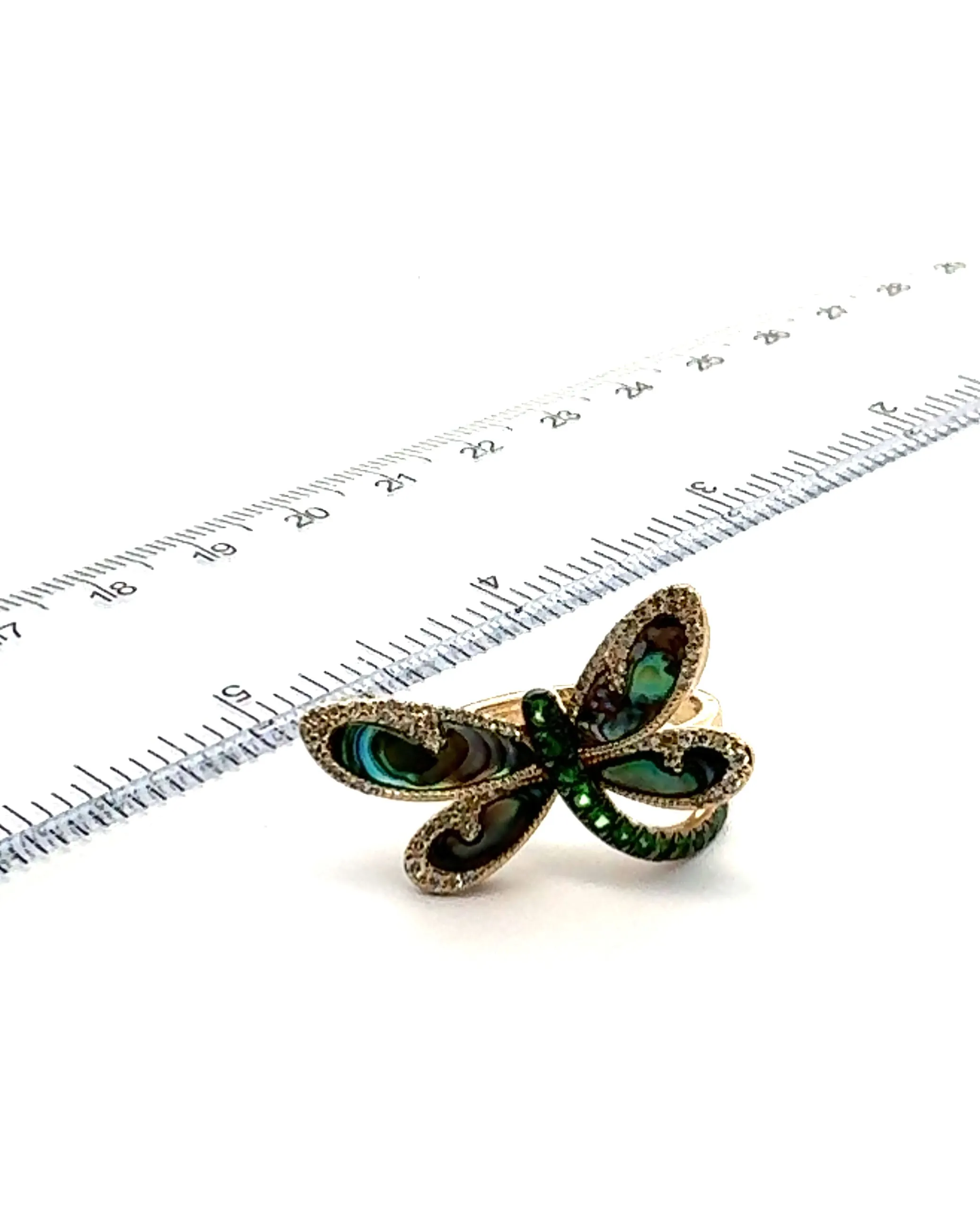 14K Yellow Gold Dragonfly Ring