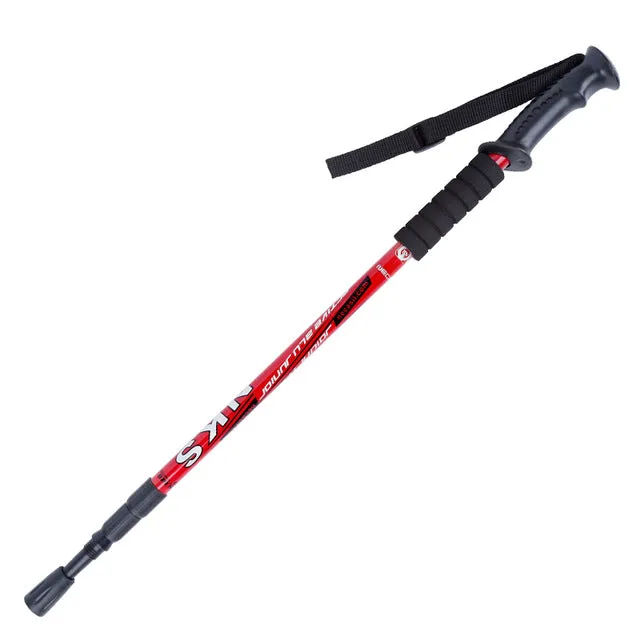 6 color Adjustable AntiShock Trekking Hiking Walking Stick Pole 3-section 66cm-135cm/ 26 " to 53 " with Dropshipping 1pc