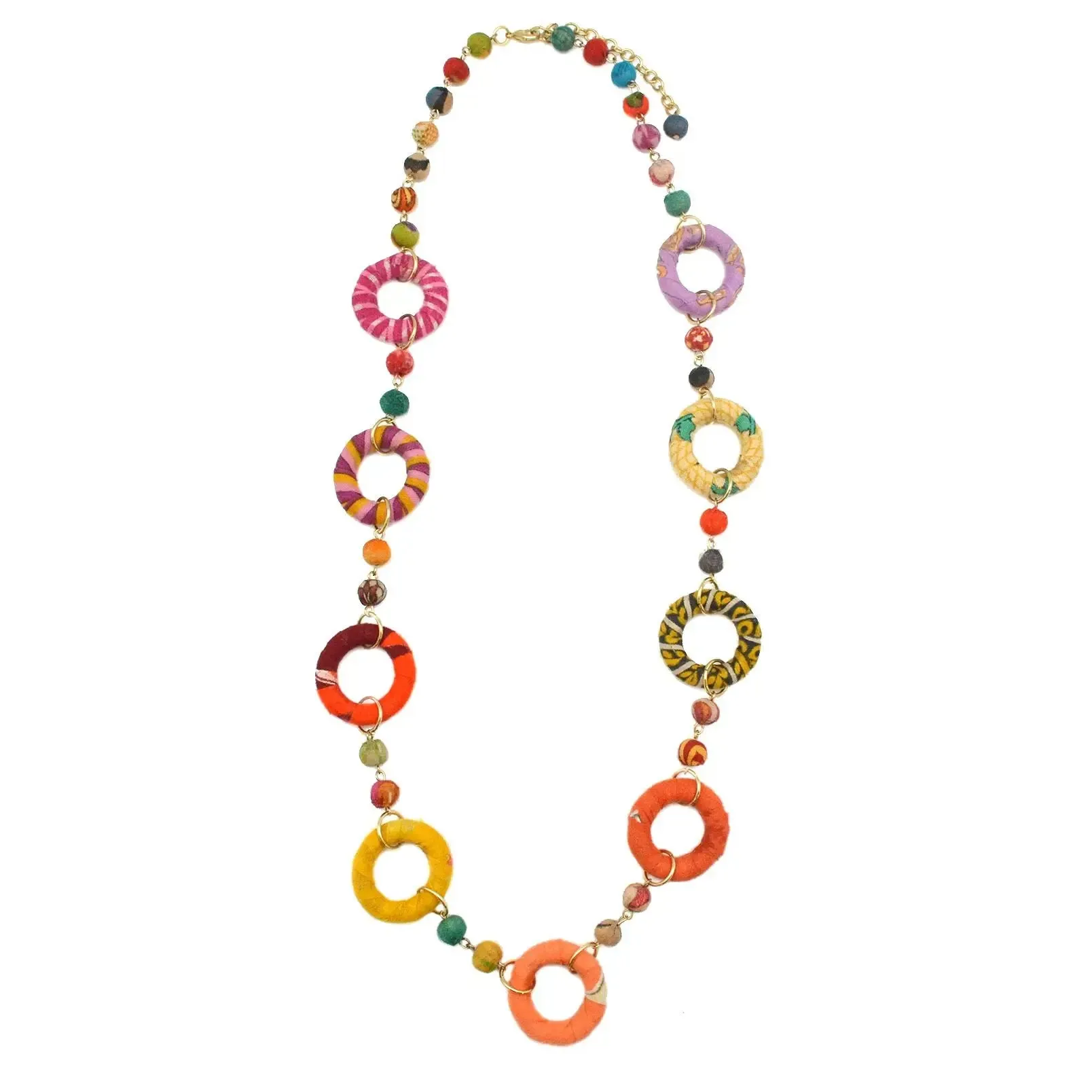 Aasha Large Rings Beaded Necklace