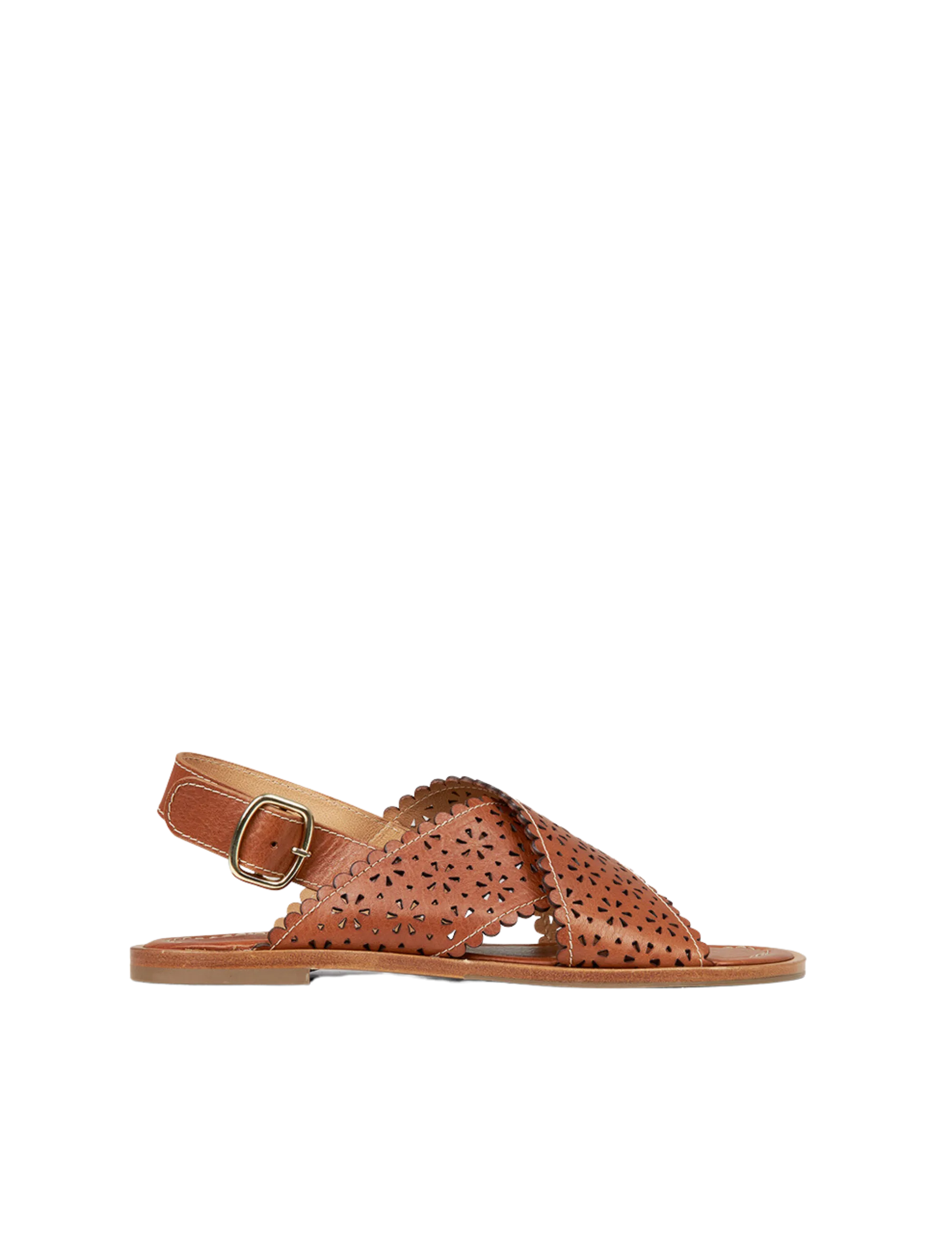 Amber Sandal - Cognac