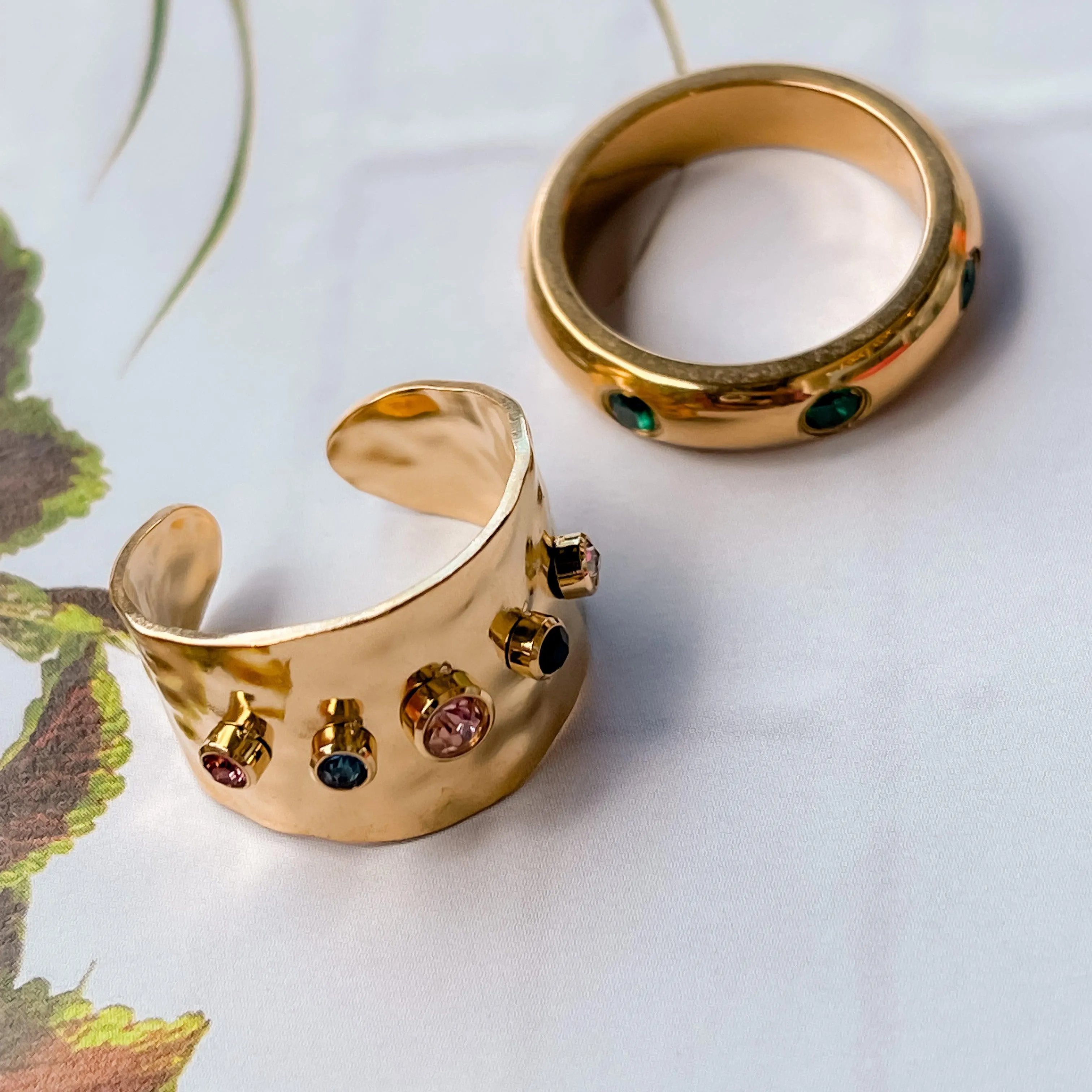 Arora Multi-Stone Gold Ring