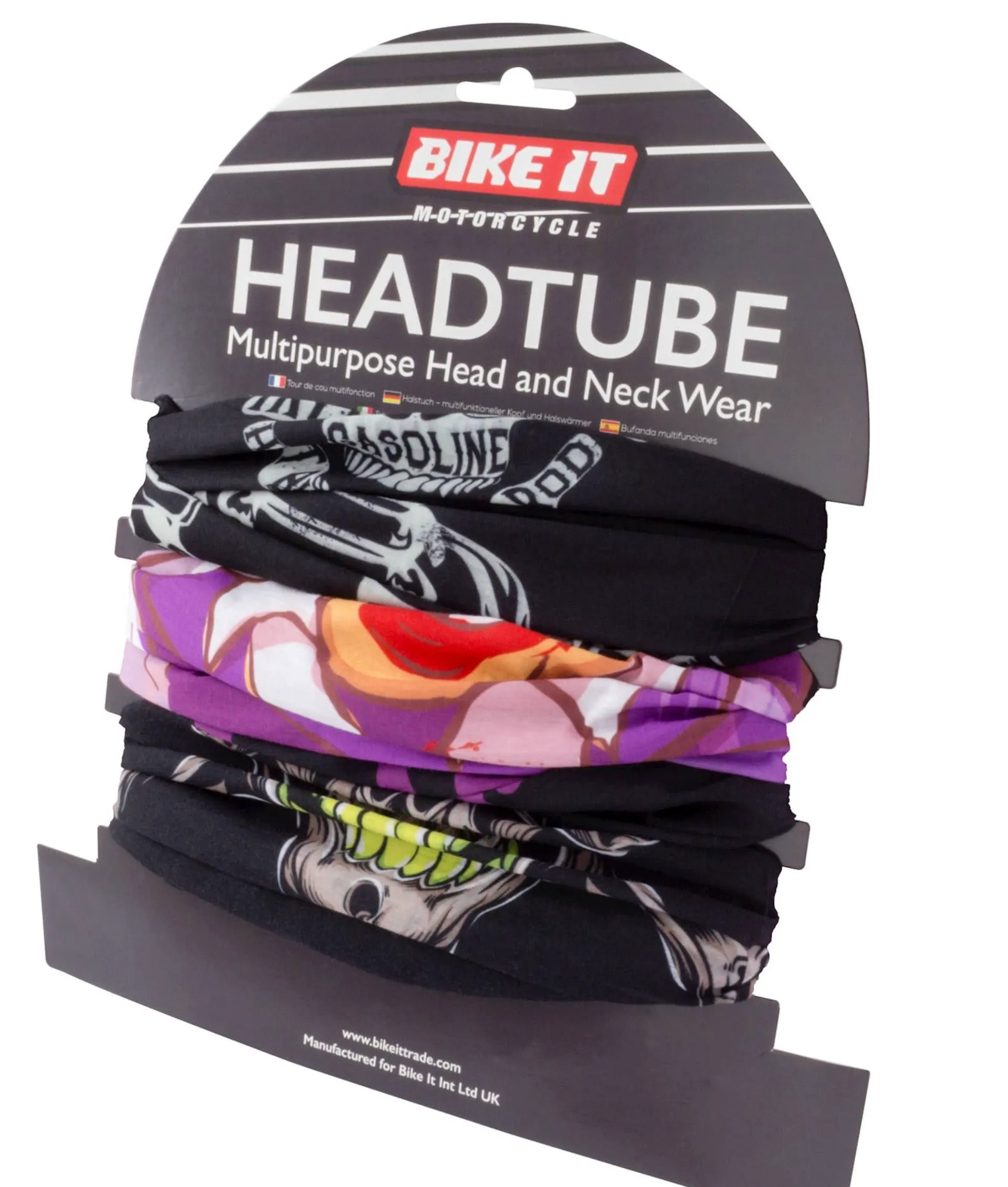 Bike-It  Neck Tubes - 3 pack - Faces Designs