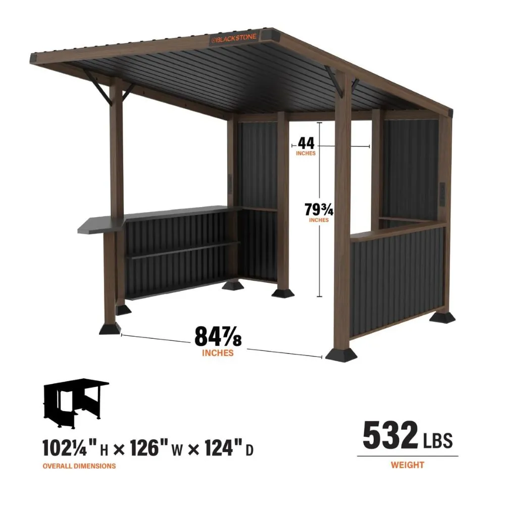 Blackstone 10 x 10-Foot Bar and Griddle/Grill Pavilion