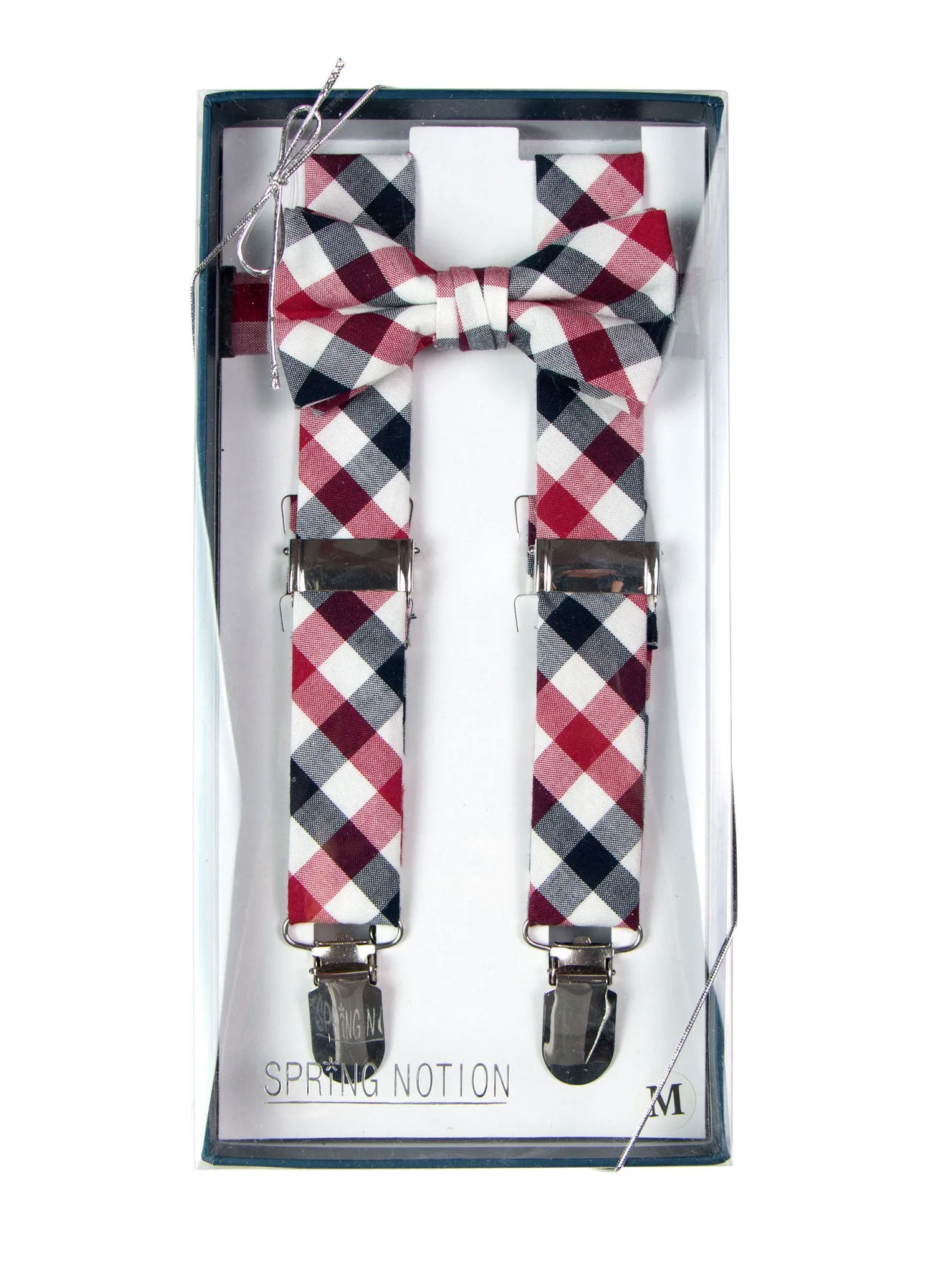 Boys' Cotton Suspenders & Bow Tie Gift Set