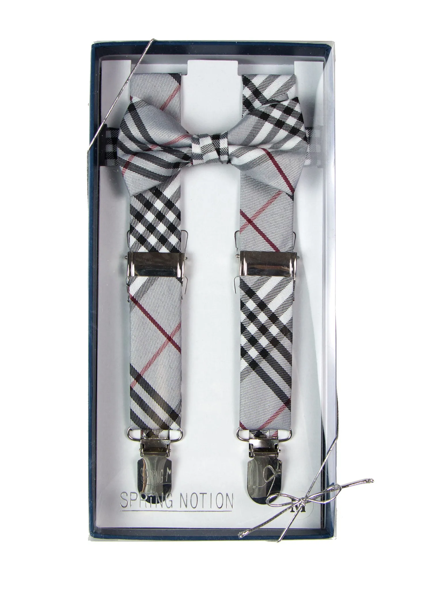 Boys' Cotton Suspenders & Bow Tie Gift Set