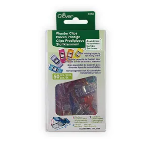 Clover Wonder Clips Rainbow 50 Pack