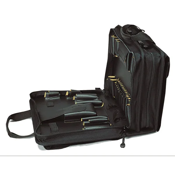 Crawford 255-BLK Double-Sided 2-Compartment Soft Sided Zipper Tool Case 16" x 11" x 5"