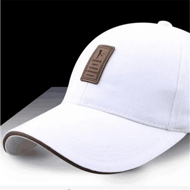 EDIKO And Golf Logo Cotton Baseball Cap Sports Golf Snapback Simple Solid Hats For Men Bone Gorras Casquette Truck driver cap