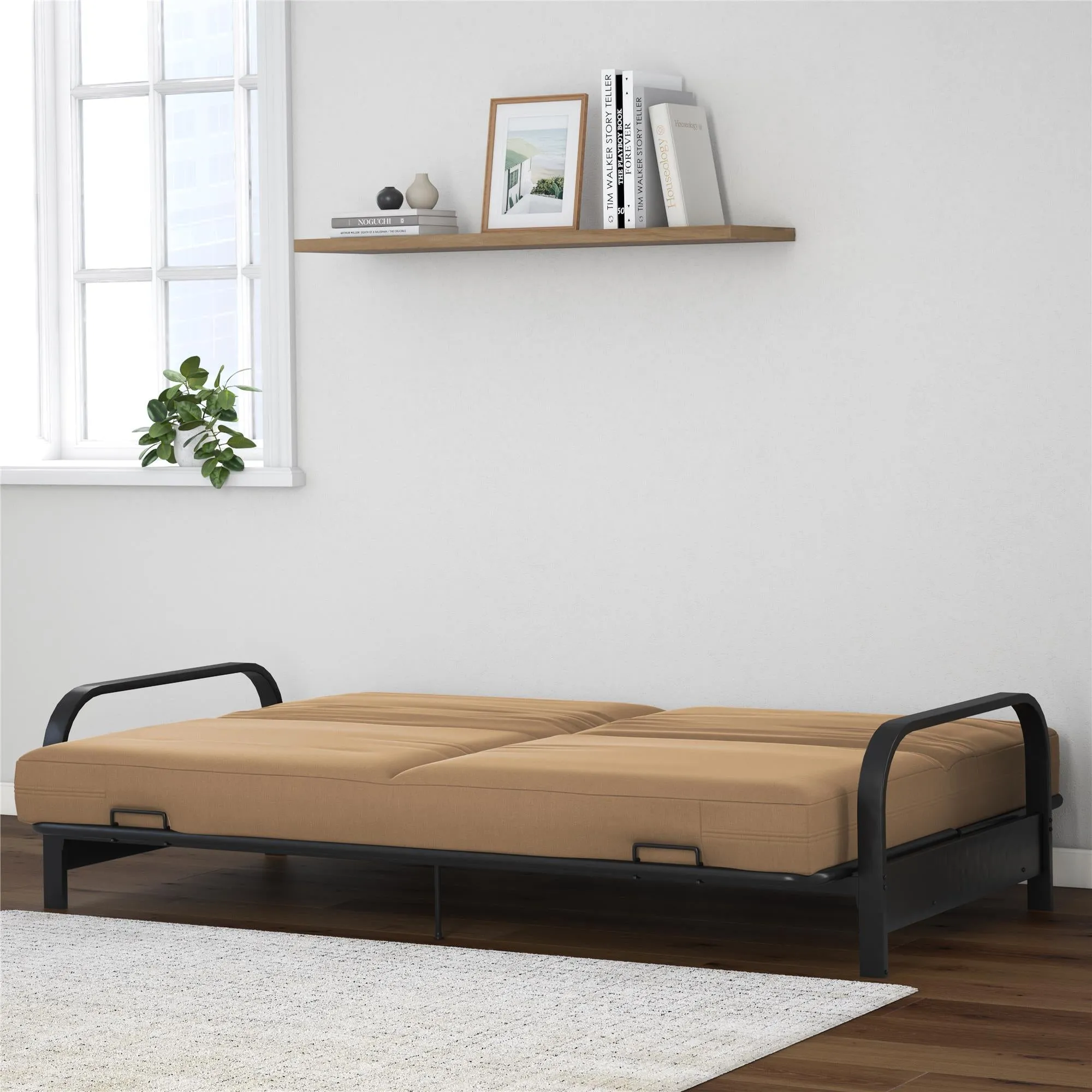 Elbern Futon Set with Black Frame and 6" Mattress