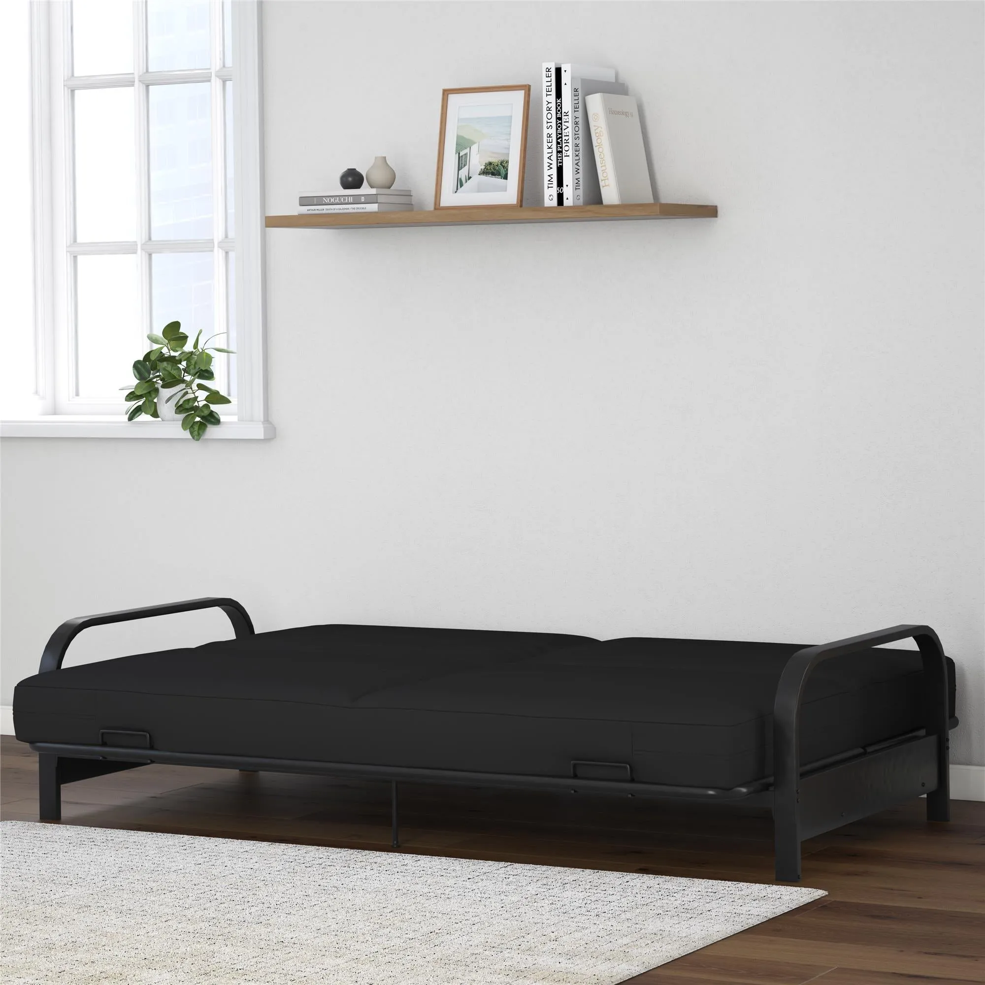 Elbern Futon Set with Black Frame and 6" Mattress