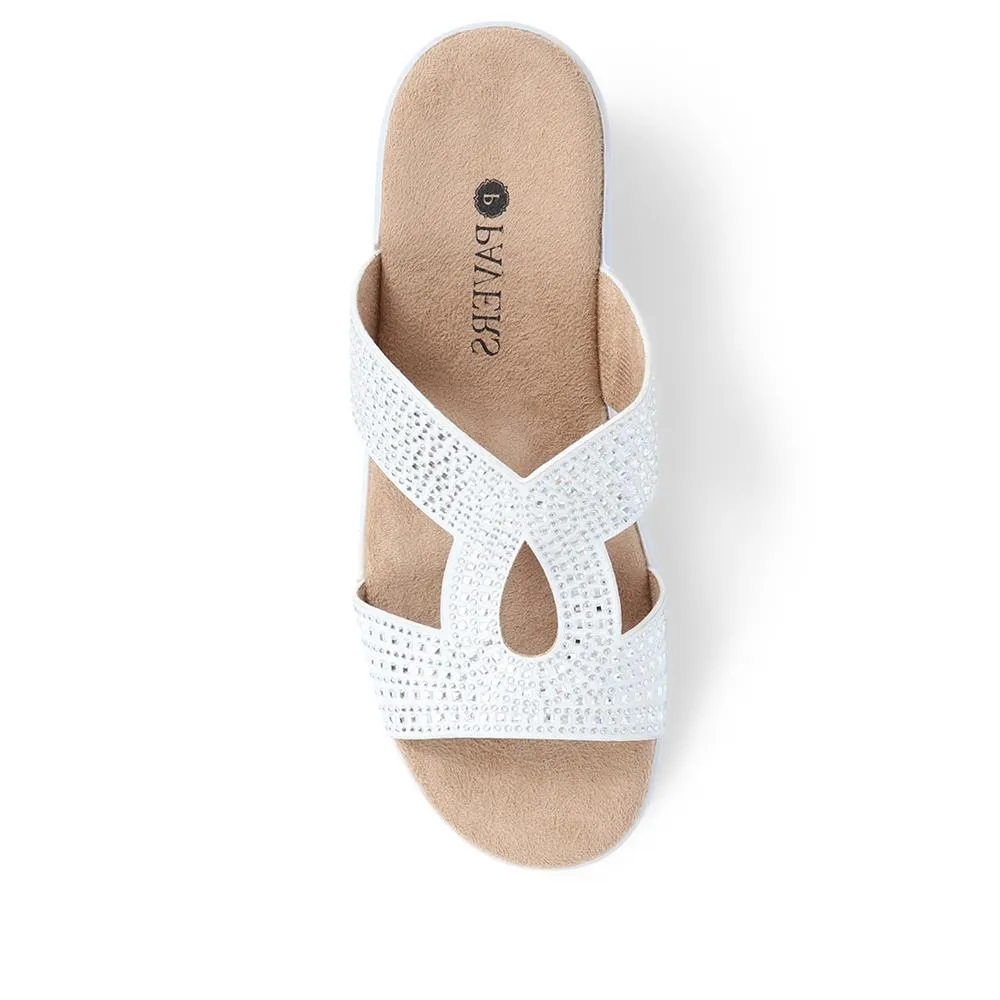 Embellished Mules Sandals - POLY39023 / 325 444