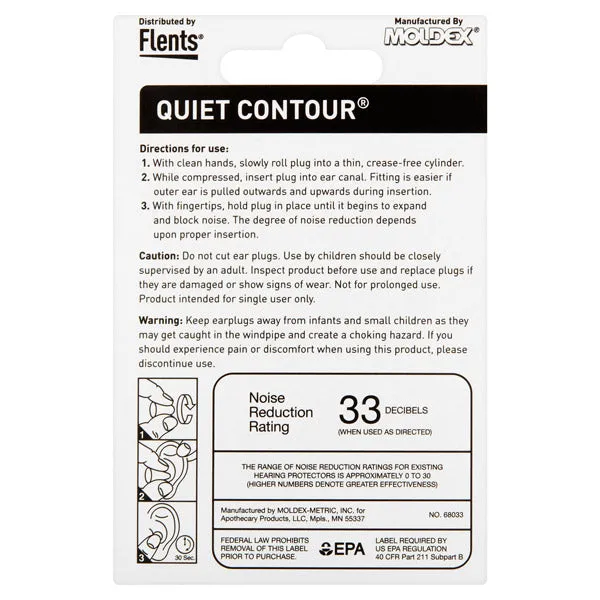 Flents Quiet Contour Foam Earplugs, 10 Pair