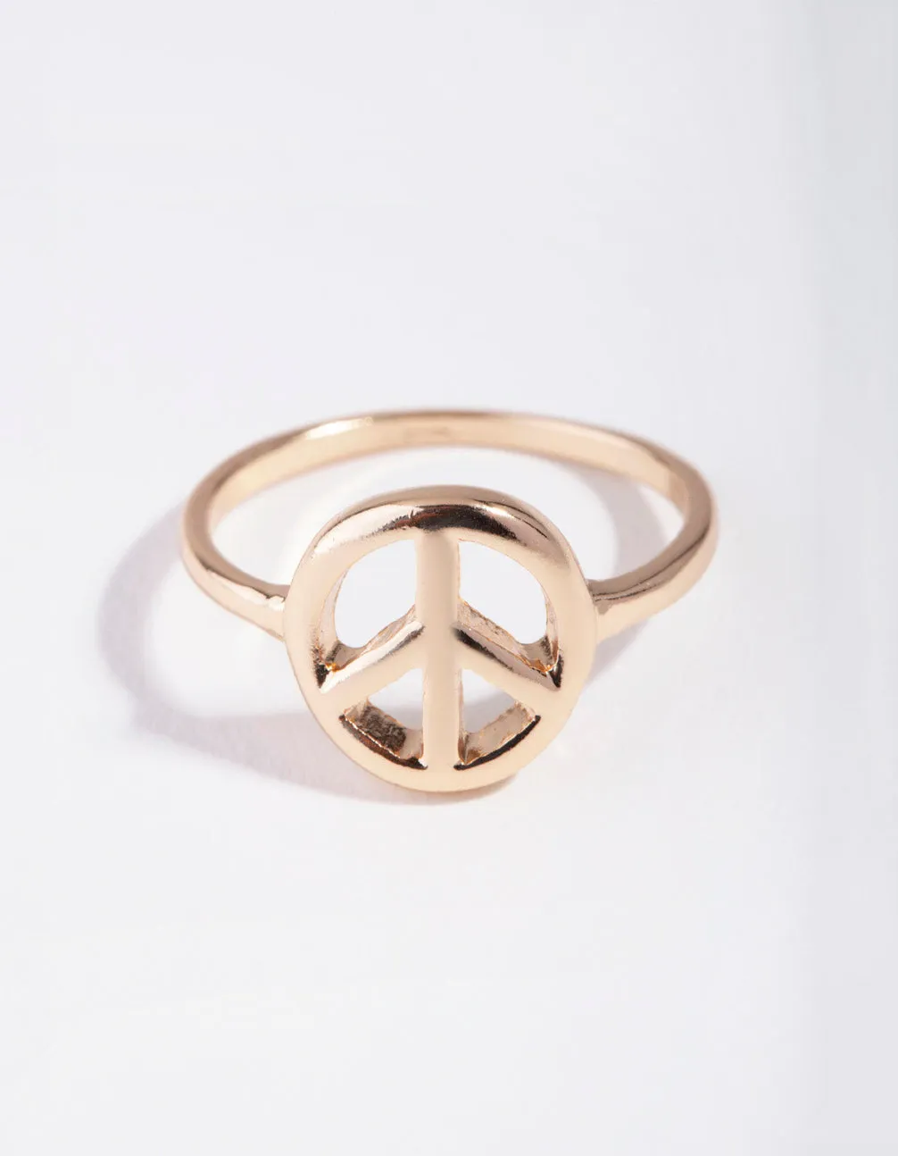 Gold Peace Sign Ring