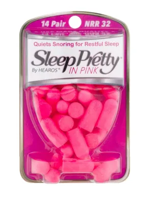 HEAROS - Sleep Pretty In Pink Womens Ear Plugs - 14 Pairs