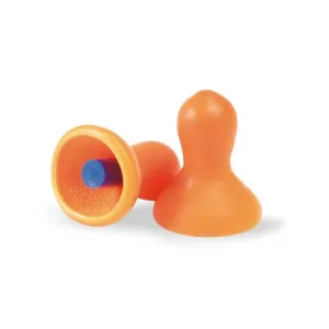 Honeywell Howard Leight Quiet QD1 Contoured Bell Vinyl Uncorded Earplugs, Orange, Box of 100