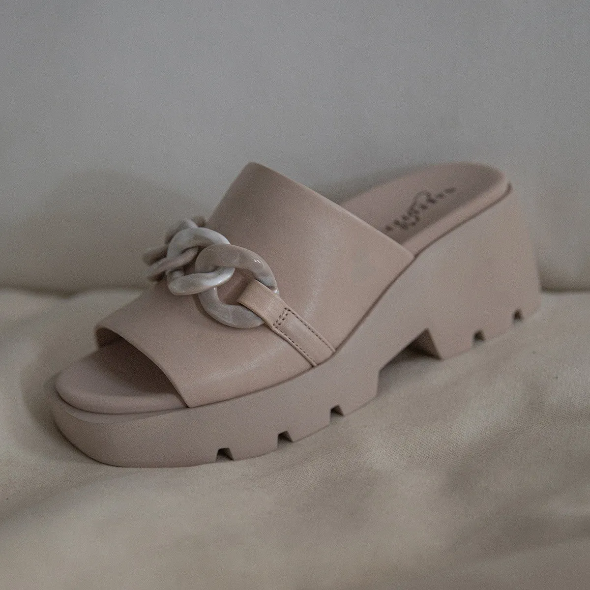 ISO in BEIGE Platform Sandals