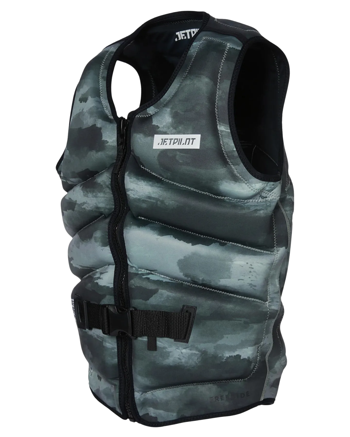 Jetpilot Freeride F/E Mens Neo Vest - Green Camo - 2023