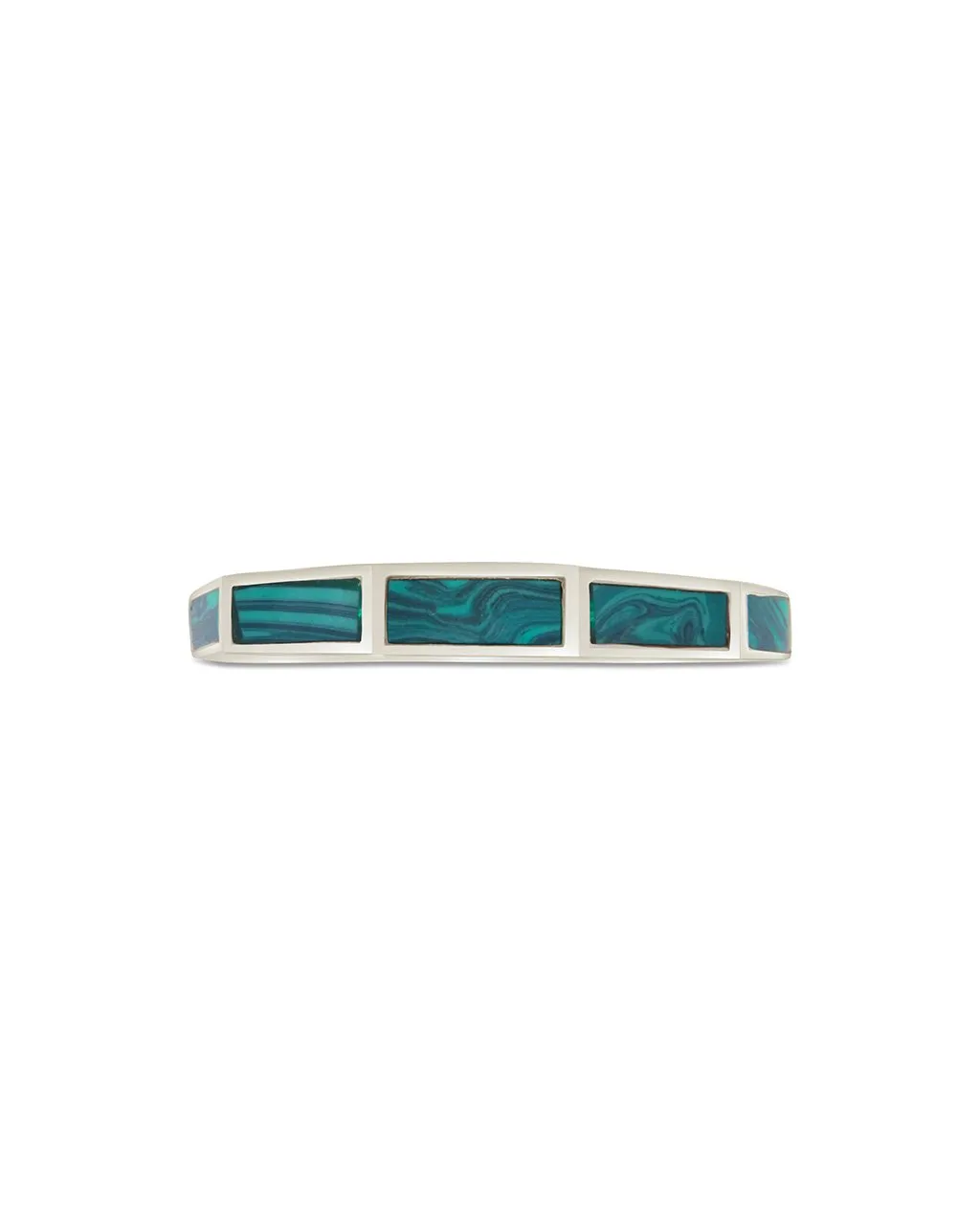 Malachite Baguette Eternity Band Ring