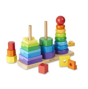 Melissa & Doug - Geometric Stacker Toddler Toy