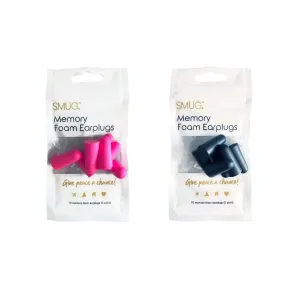 Memory Foam Earplugs - Black & Pink Set