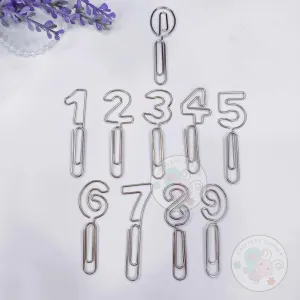 Metal Number Paper Clip