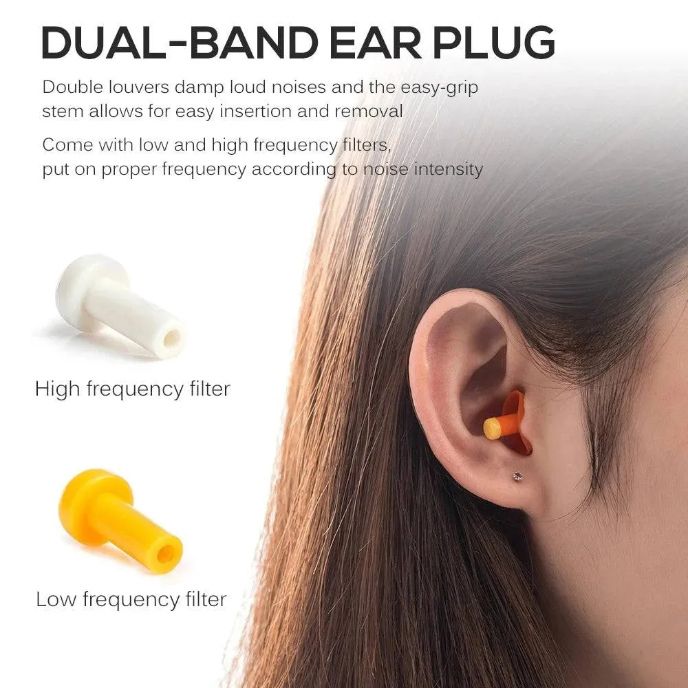 Noise Cancelling Ear Plugs Sound Blocking Earplug Noise Reduction Reusable Storage Case for Sleeping Snoring Shooting Swimming