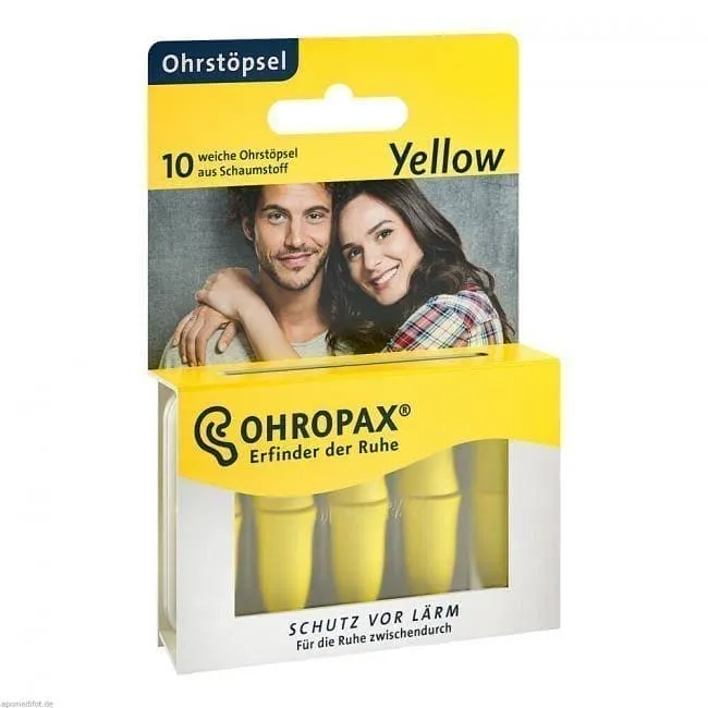 OHROPAX Yellow foam plug, earplugs for sleeping