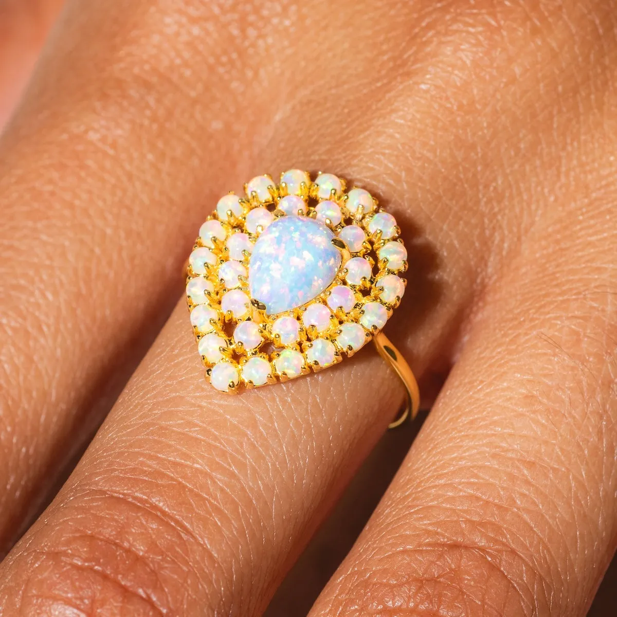 Opal Halo Ring