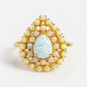 Opal Halo Ring