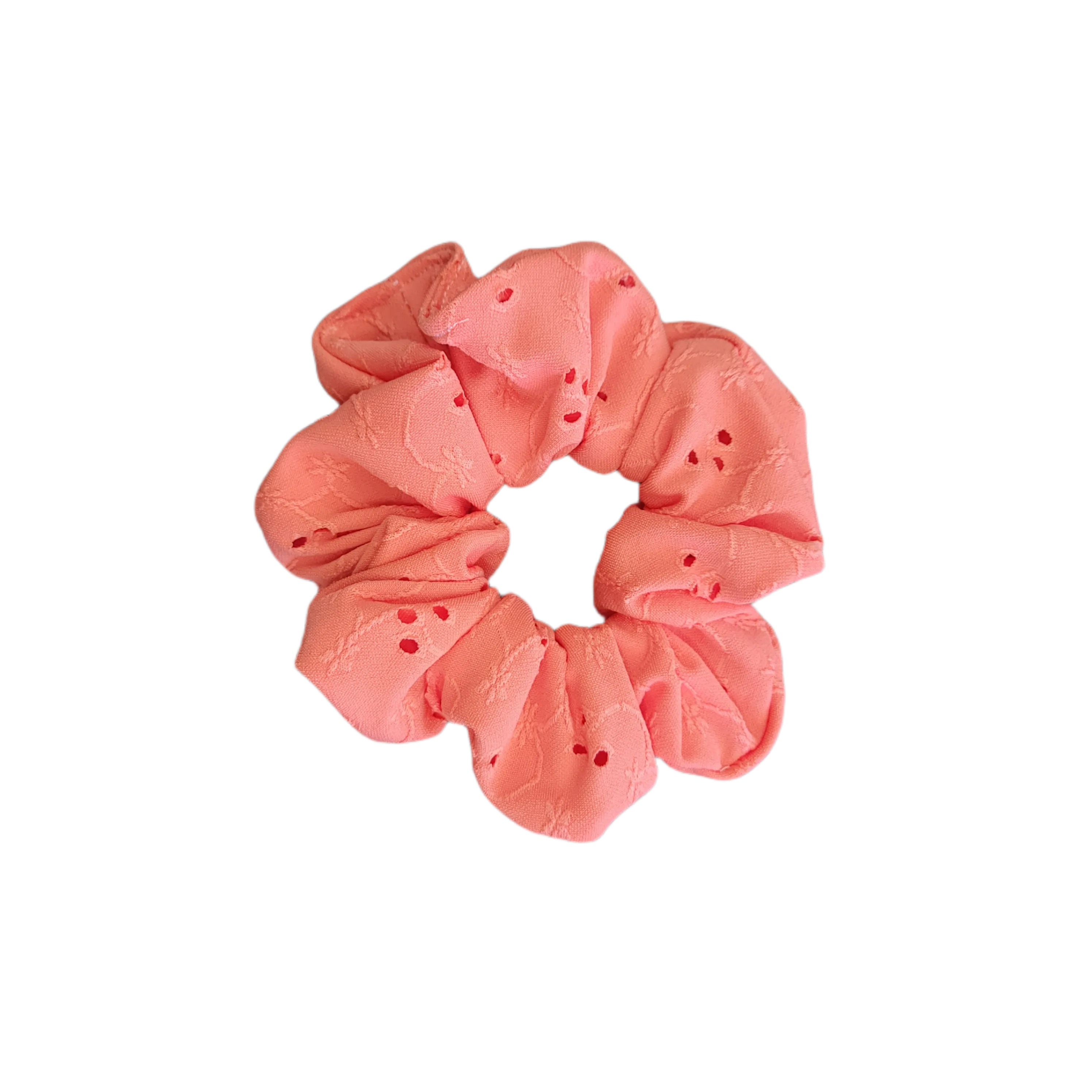 Pastel Poolside Peach Berry Scrunchie