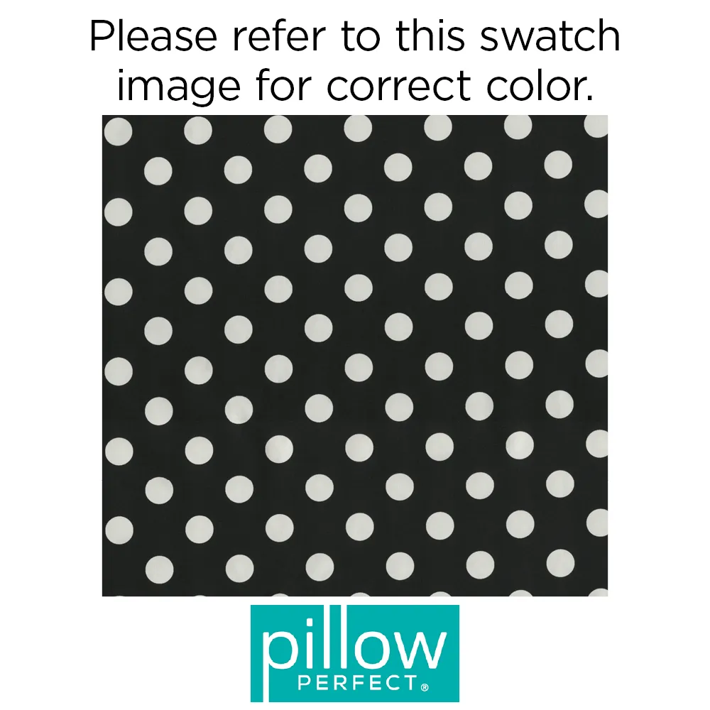 Polka Dot Black Reversible Chair Pad (Set Of 2)