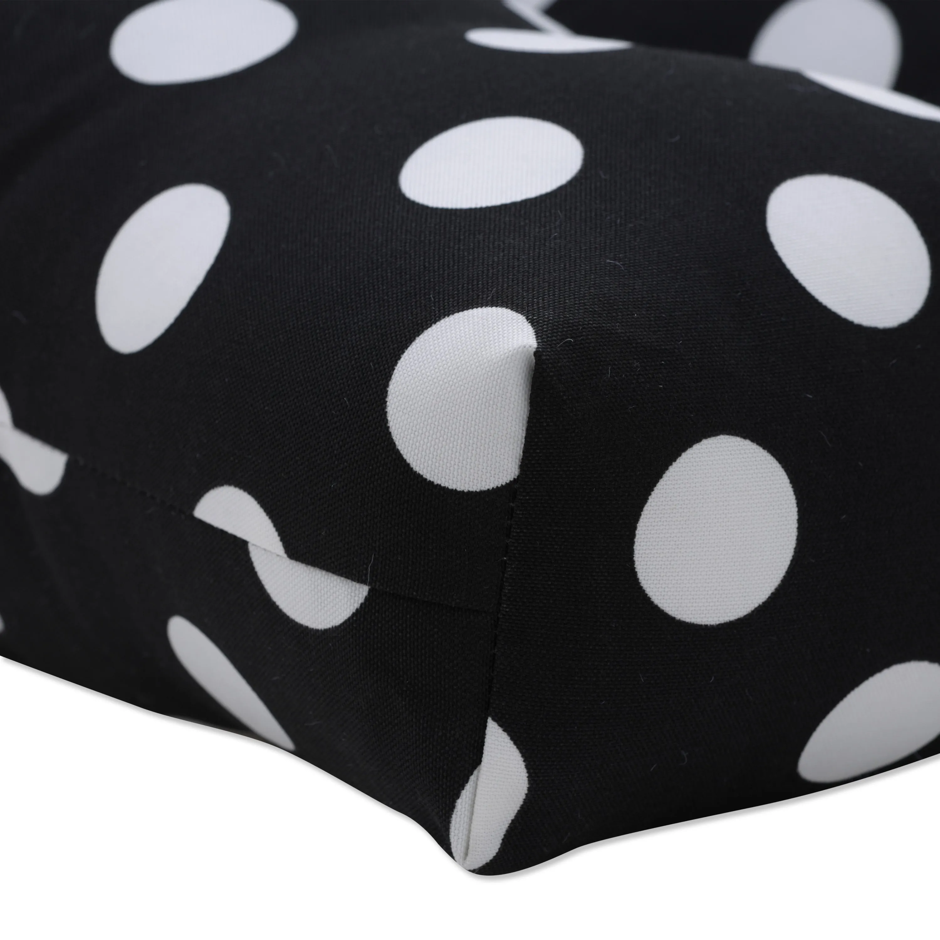 Polka Dot Black Reversible Chair Pad (Set Of 2)