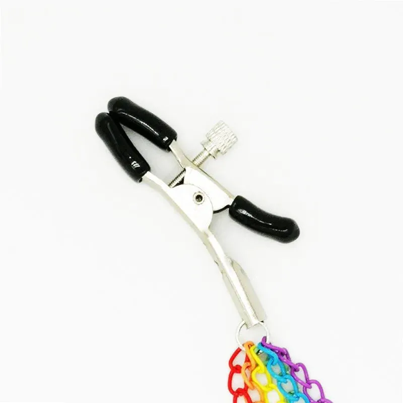 PRIDE Chained Nipple Clips