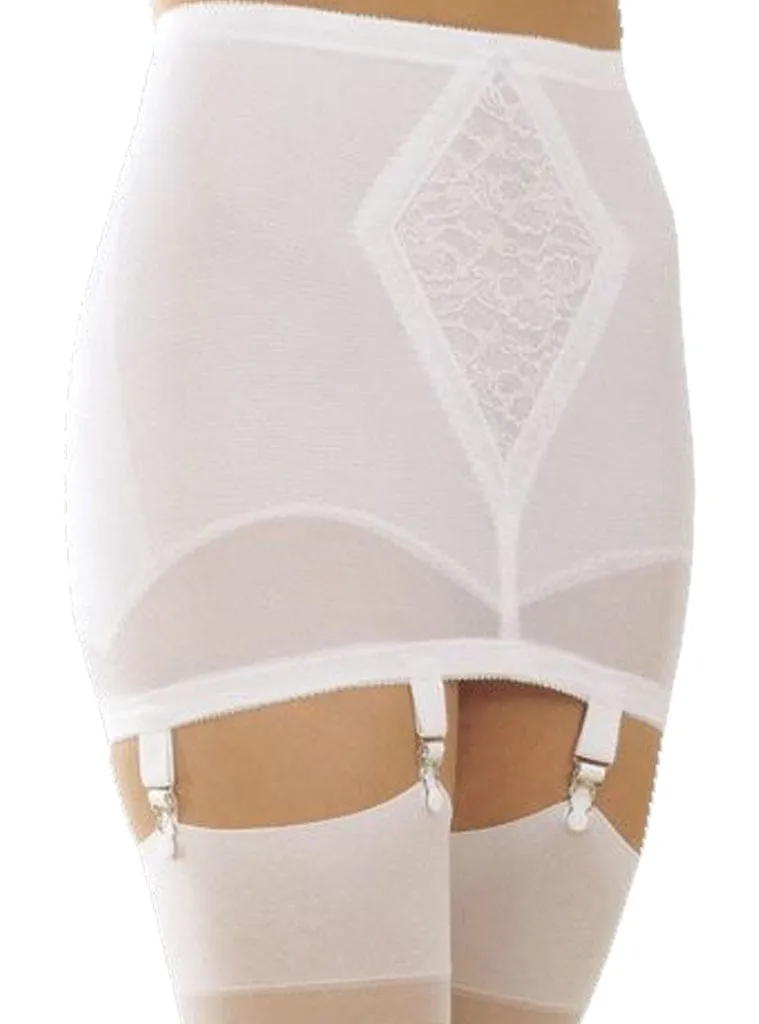 Rago Extra Firm Open Bottom Girdle - White