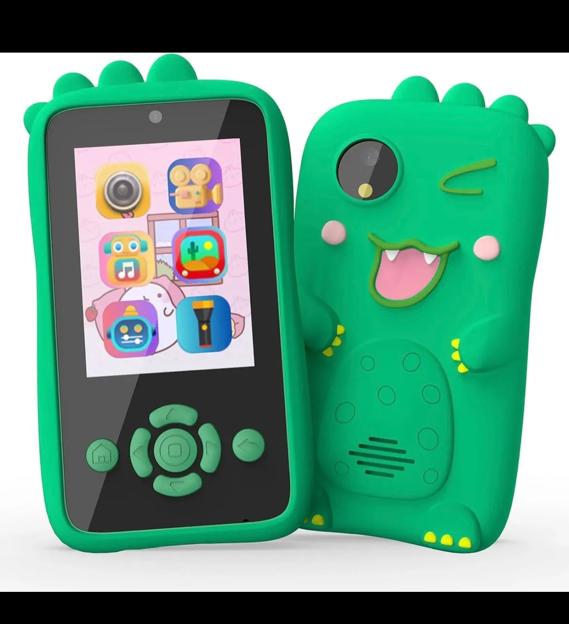 Real phone for kids - phone with camera, games and music - Ctype charging phone with two cameras