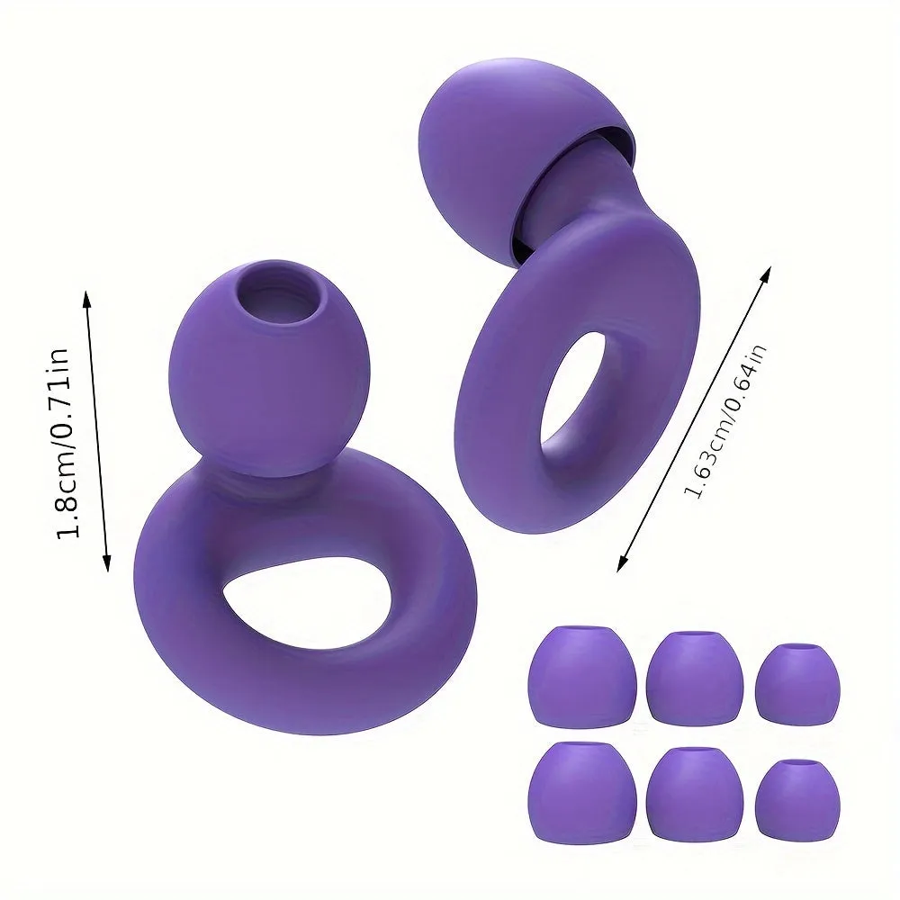 Soft NoiseReducing Ear Plugs for Sleep with 4 Sizes