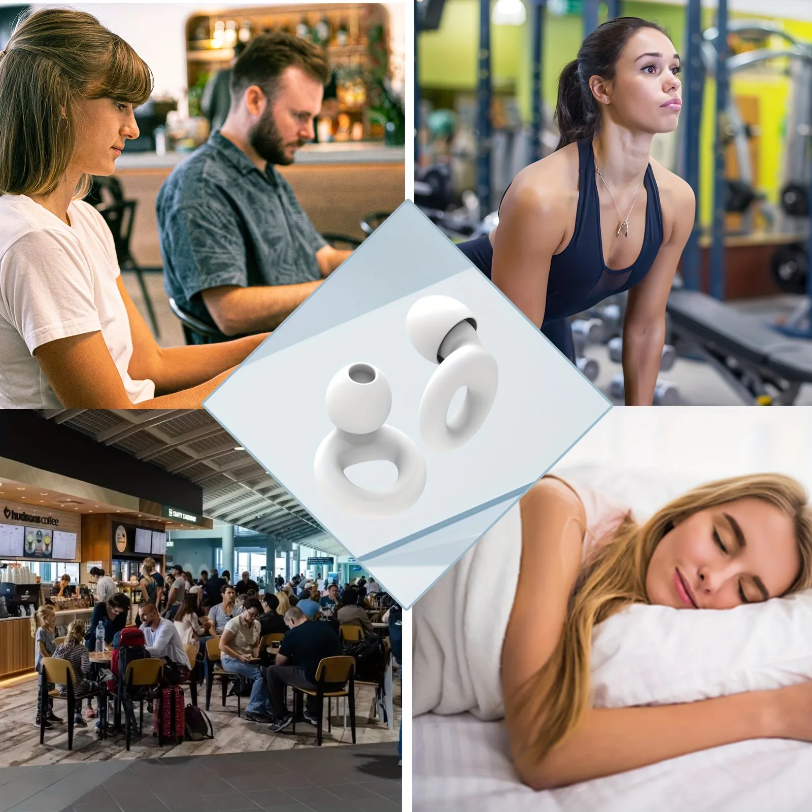 Soft NoiseReducing Ear Plugs for Sleep with 4 Sizes