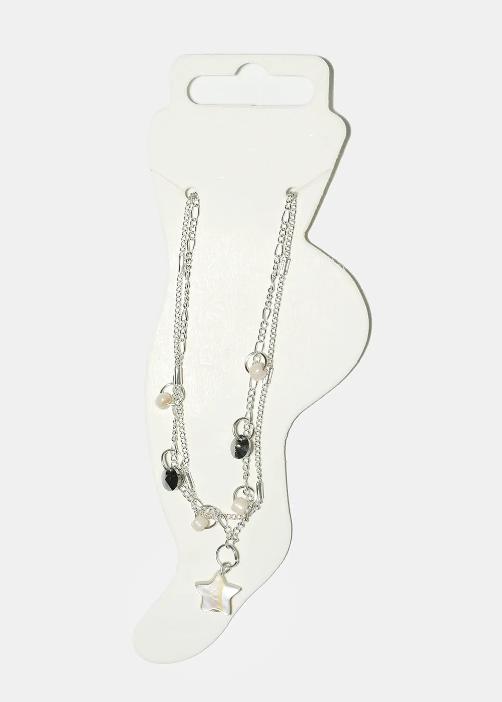 Star and Beads Anklet