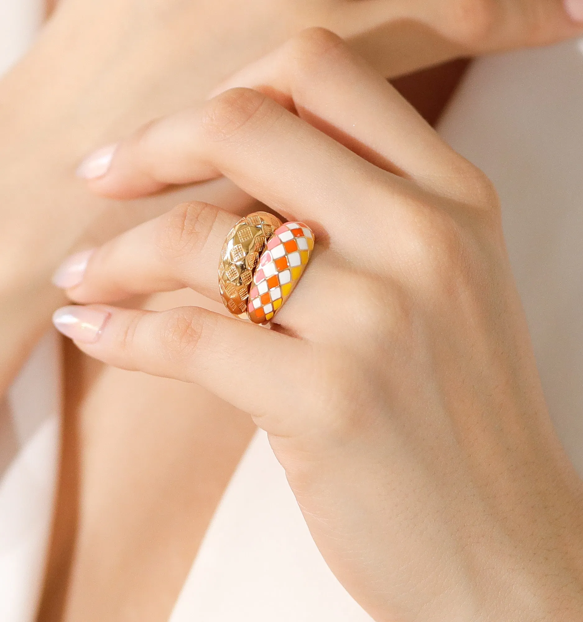 Sunset Checker Ring