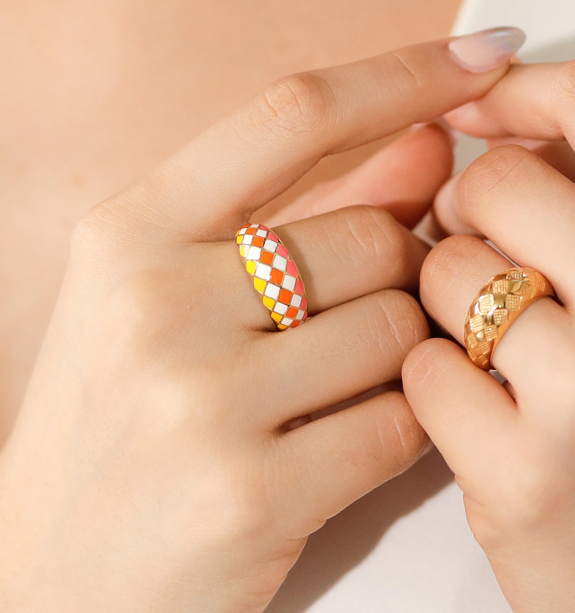 Sunset Checker Ring