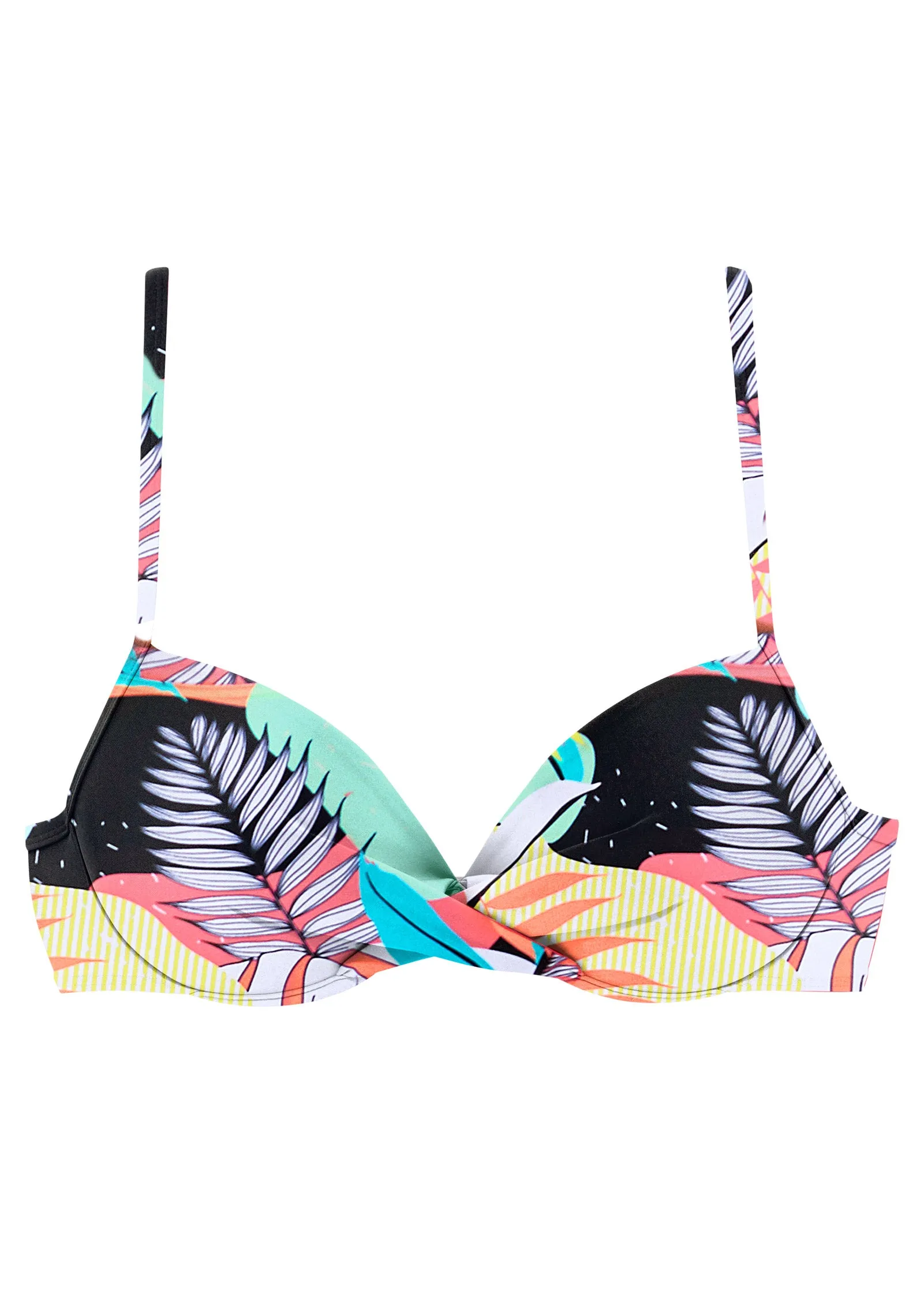 Textured Push-Up Bikini Top - Tribal Tropics