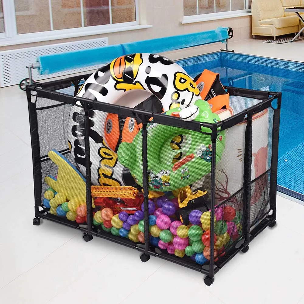 TheLAShop Pool Float Storage Bin Mesh with Pockets Extra Large 48x30