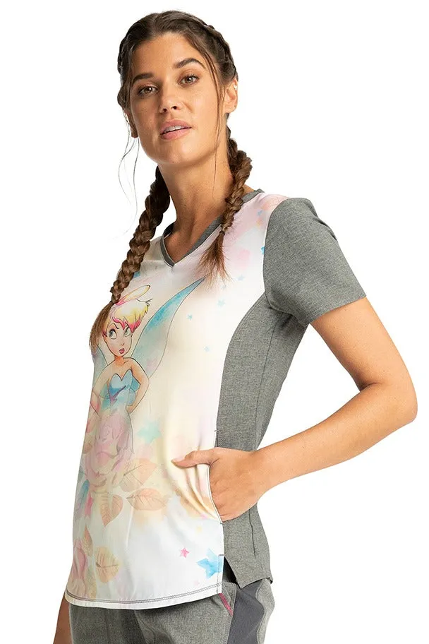 Tooniforms Women's V-Neck Print Top | Fairy Wings