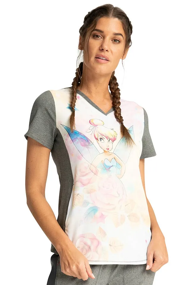 Tooniforms Women's V-Neck Print Top | Fairy Wings