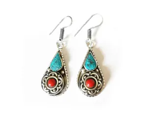 Turquoise Handmade Tear Drop Earrings