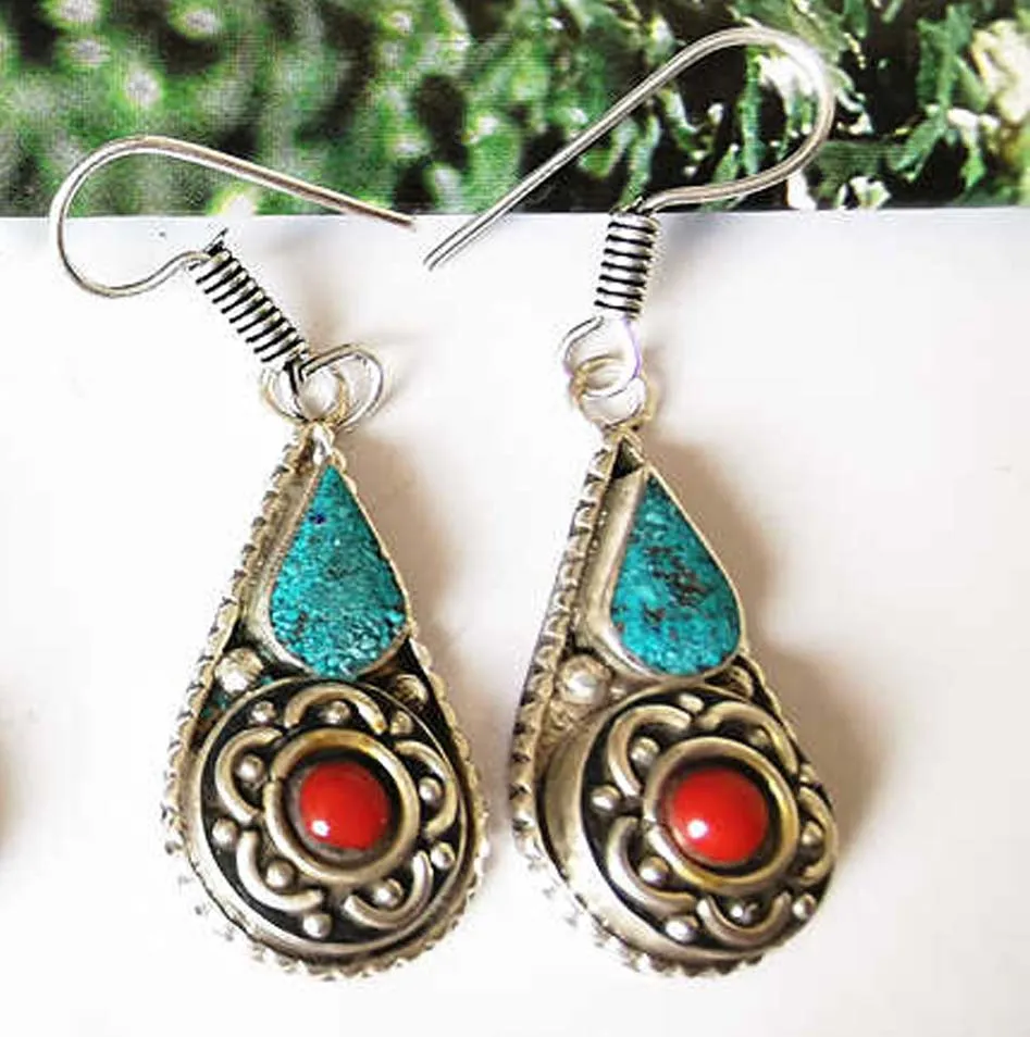 Turquoise Handmade Tear Drop Earrings