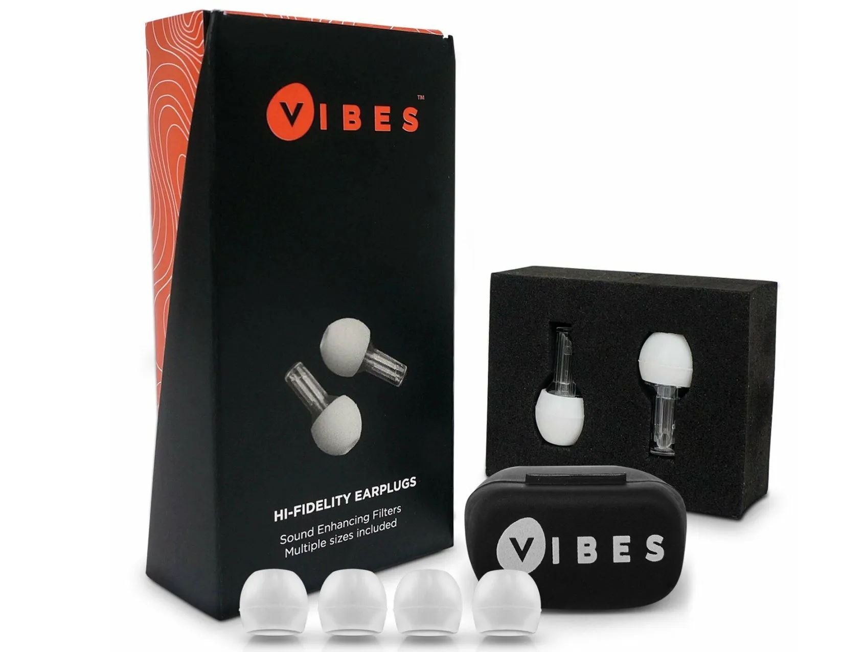 Vibes Hi-Fidelity Earplugs with Case