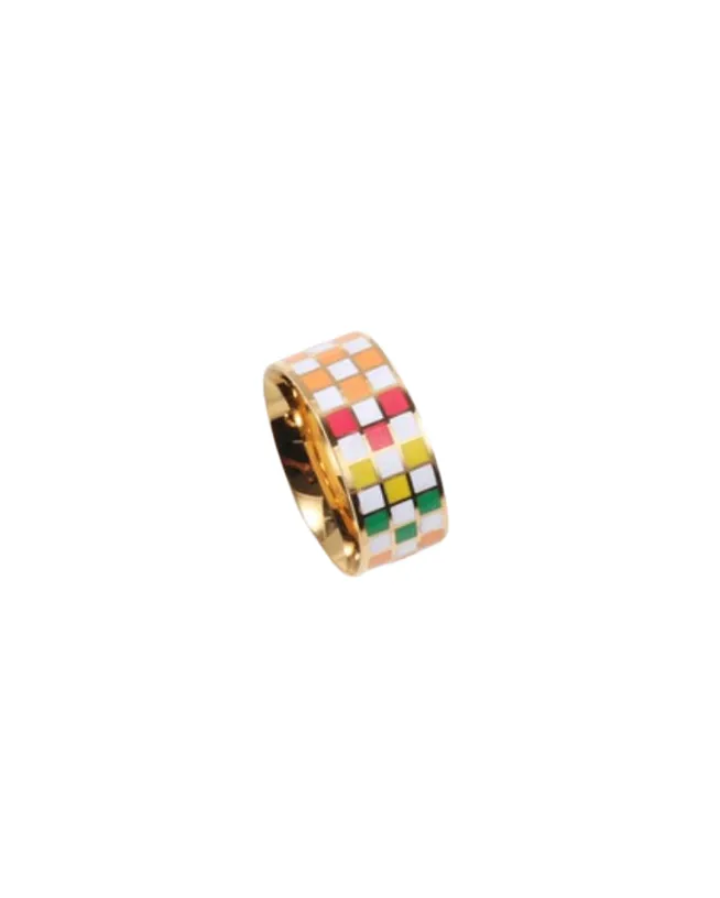 Waterproof Colorful Block Cigar Ring