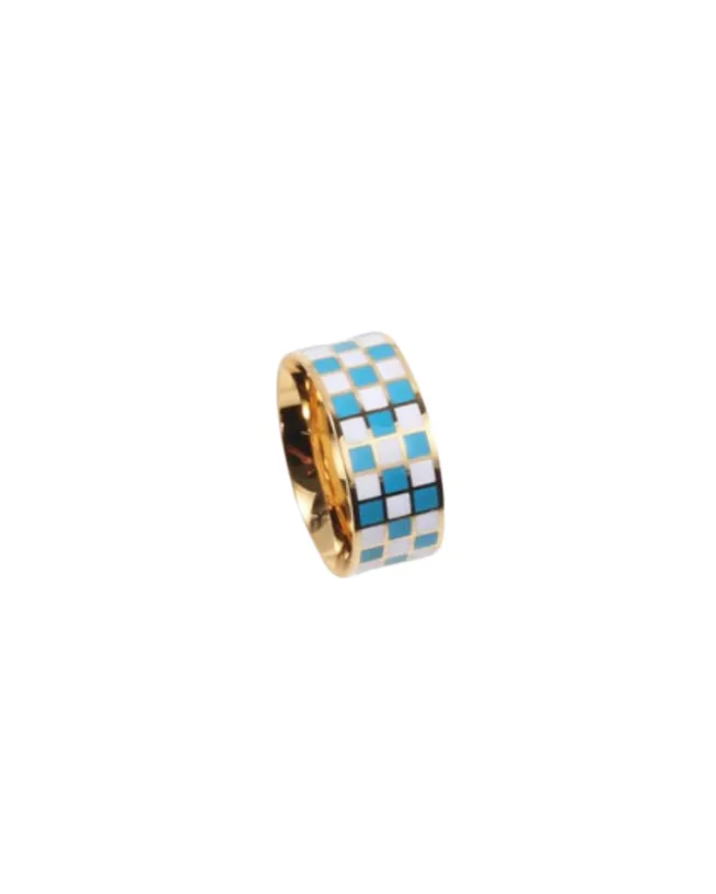 Waterproof Colorful Block Cigar Ring